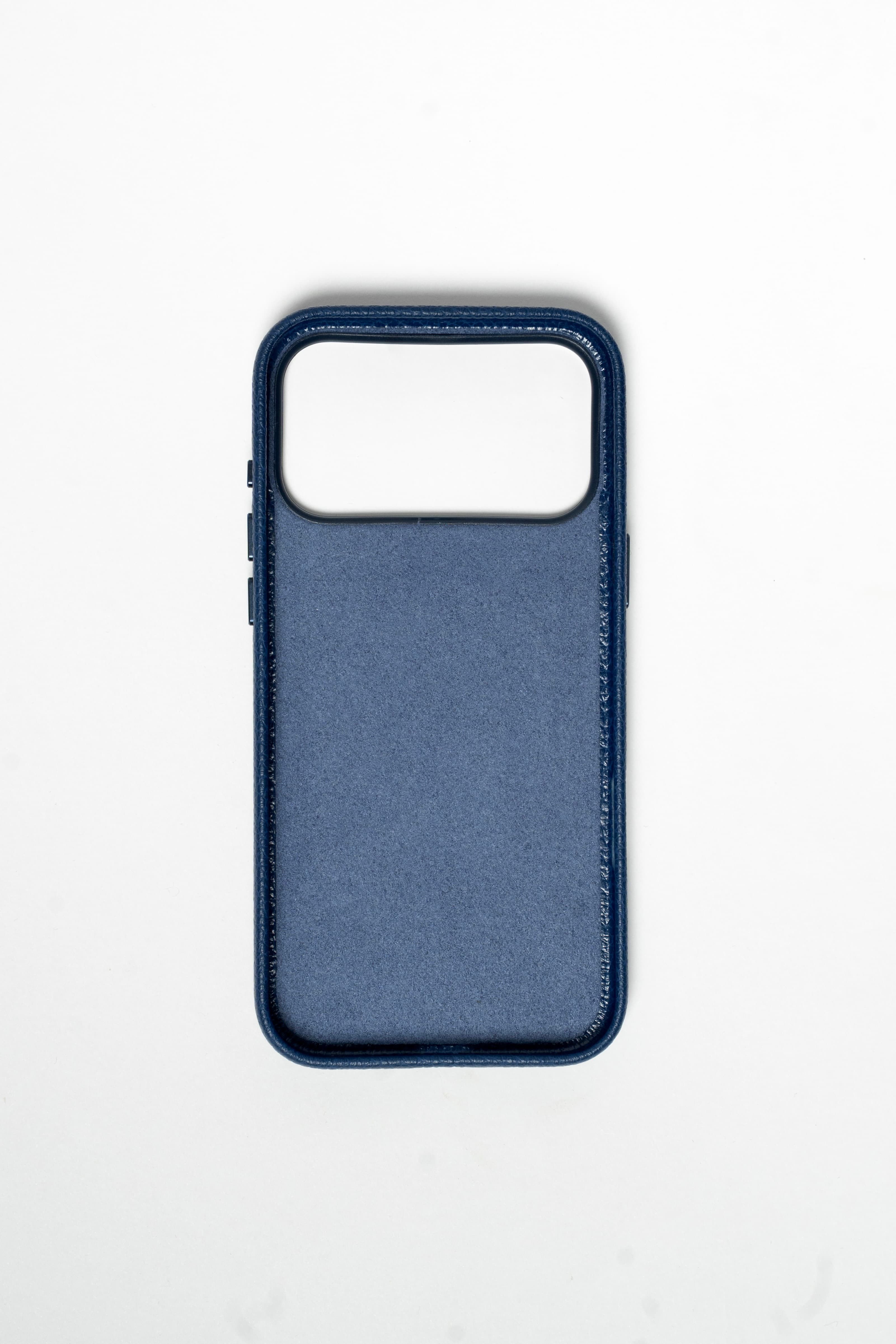 Cactus Leather Magsafe iPhone Case - Navy Blue - 17 PM - 17 Pro - Back