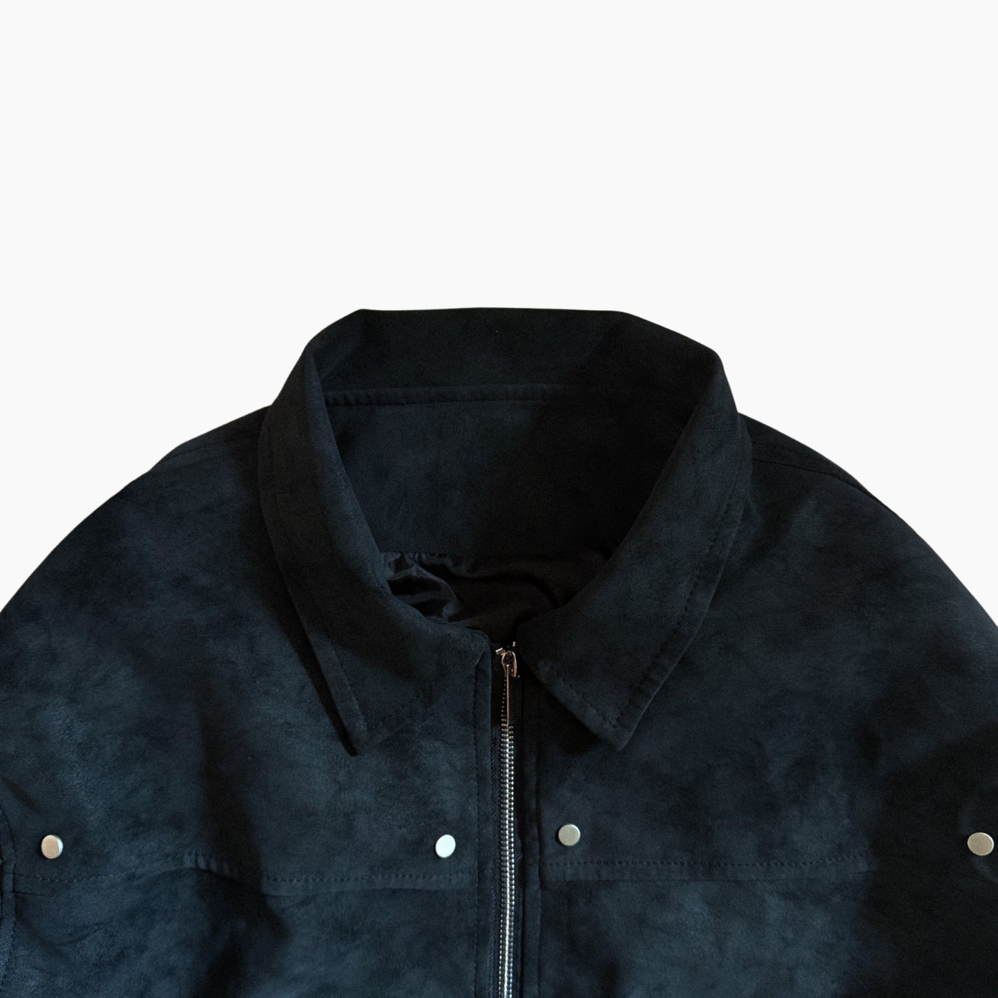 Washed Suede Leather Jacket Image 2