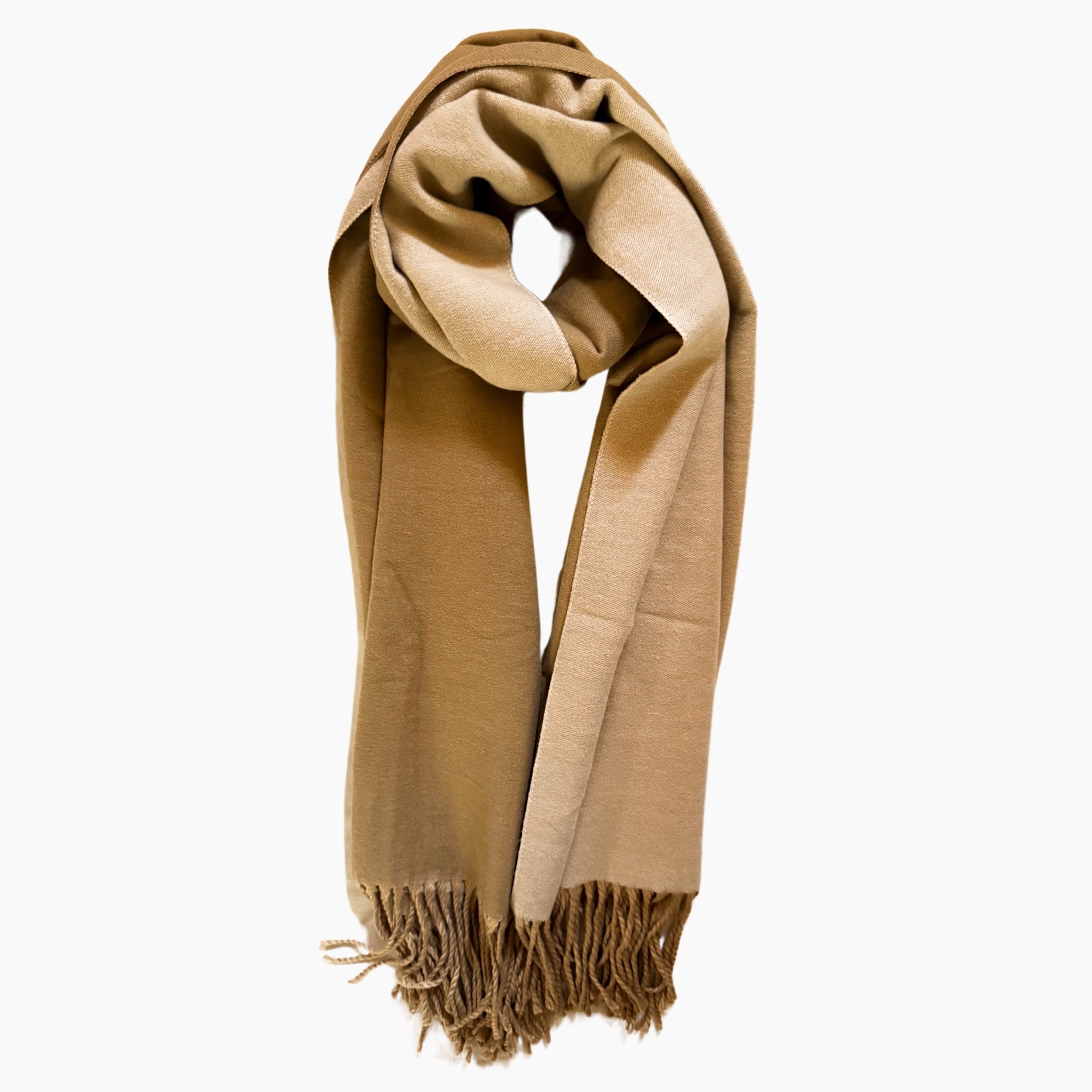 Beige & Brown Pure Cashmere Scarf First Image