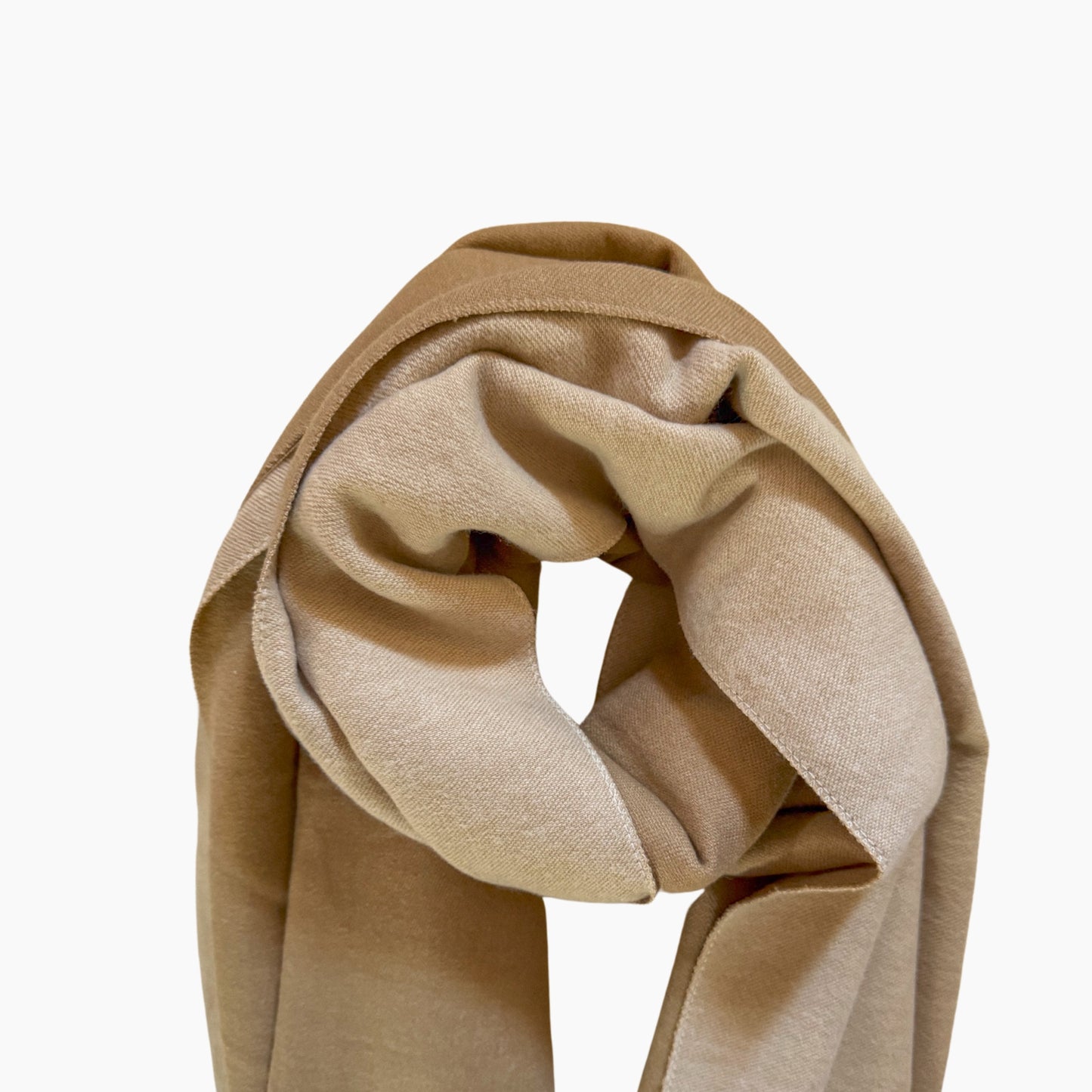 Beige & Brown Pure Cashmere Scarf Second Image