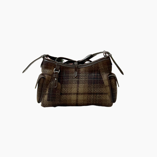 Brown Furry Suede Mini Hand Bag Img 1