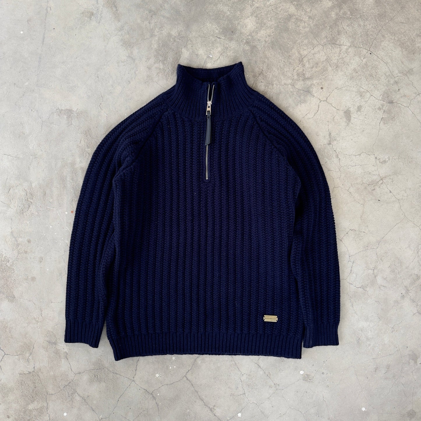 Lamb Wool Quarter Zip Sweater Third Image