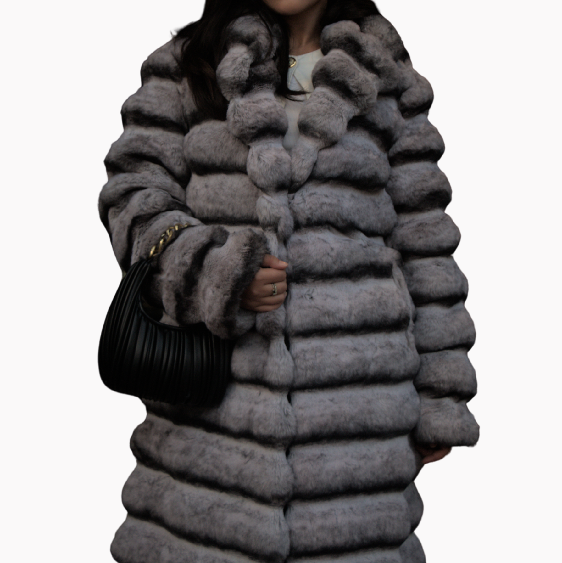 Rabbit Fur Long Coat First Image