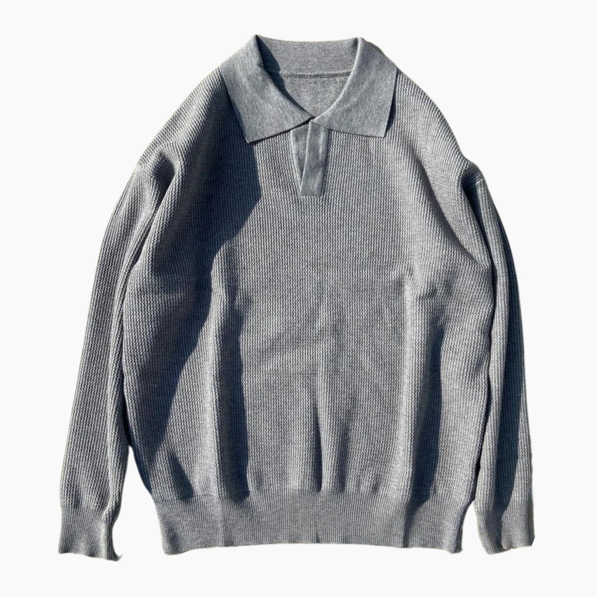 Textured Polo Sweater First Image